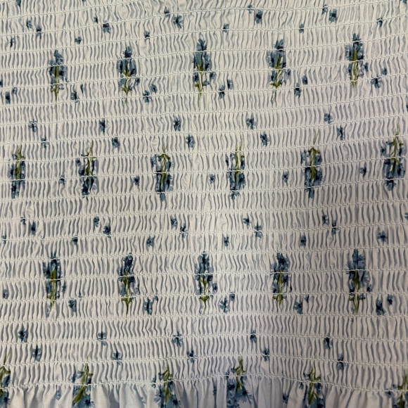 Light Blue Floral Hill House Cotton Puff Sleeve Dress - Picture 3 of 5